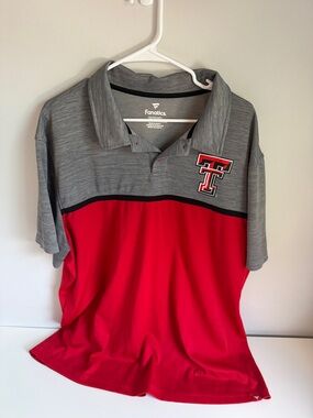 TEXAS TECH Fanatics Grey and Red Texas Tech Polo 3XL
